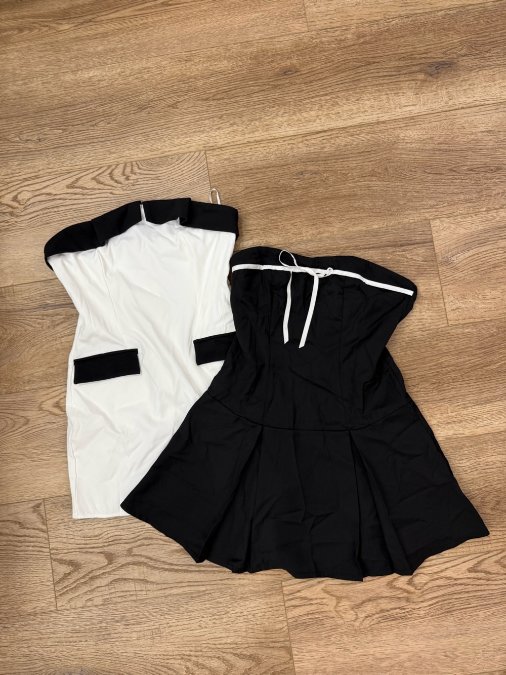 SHEIN Black & White Two-Tone Mini Dress